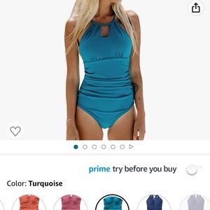 Cupshe turquoise one piece